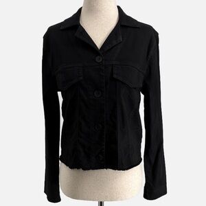 Bella Dahl Cropped Utility Jacket Black XS